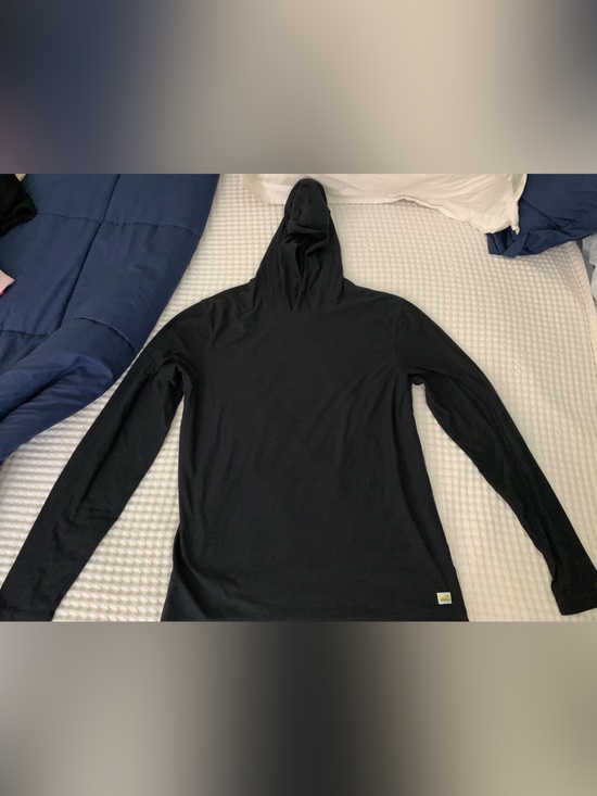 Vuori Tops - Vuori Black Lightweight Hooded Long Sleeve Top Size Small EUC